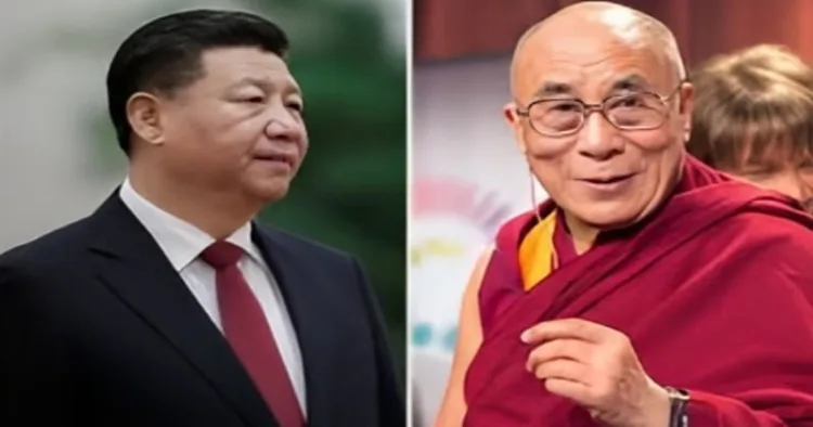 Chinese President Xi Jinping and Tibetan spiritual leader in exile Dalai Lama