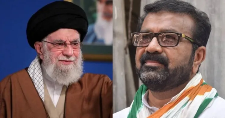 Iran’s Supreme Leader Ali Khamenei (Left) and Congress MLA NA Harris (Right)