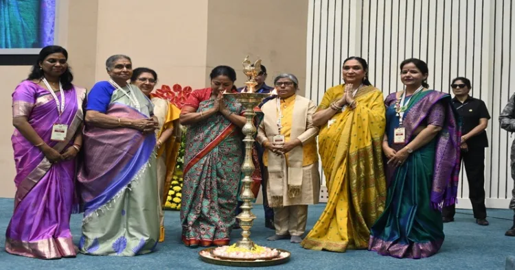 Delhi CM Rekha Gupta at Bharati–Nari to Narayani Conference