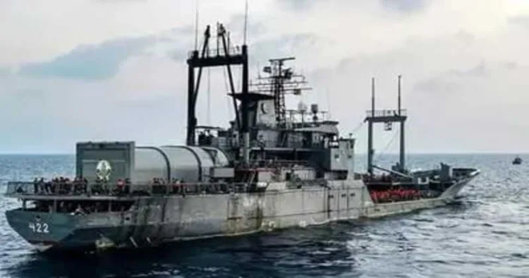 Iranian warship IRIS Lavan docks at Kochi with 183 crew after frigate IRIS Dena was sunk by a US submarine near Sri Lanka.