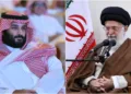 Saudi Crown Prince Mohammed bin Salman and Iran's Supreme Leader Ayatollah Khamenei