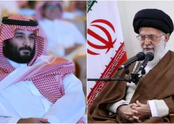 Saudi Crown Prince Mohammed bin Salman and Iran's Supreme Leader Ayatollah Khamenei