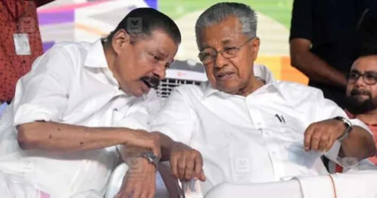 CPI(M) state secretary M.V. Govindan with Chief Minister Pinarayi Vijayan.