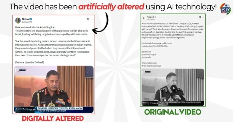 PIB debunks viral clip falsely linking India to Israel strike on Iranian warship