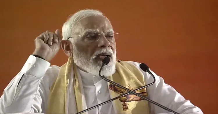 PM Narendra Modi addressing a rally in Kochi