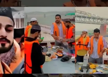 Fourteen people have been arrested on charges of defiling a place of worship and hurting religious feelings after having an Iftar party on a boat in the Ganga river in Varanasi