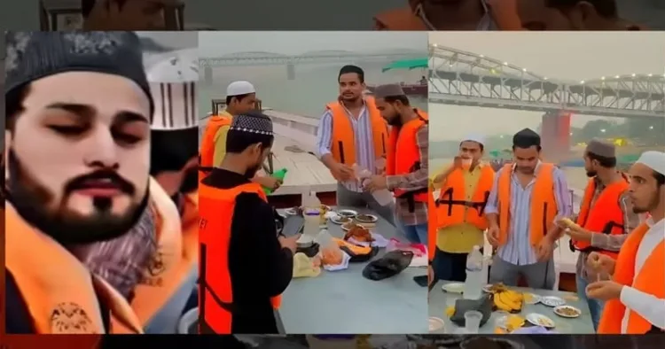 Fourteen people have been arrested on charges of defiling a place of worship and hurting religious feelings after having an Iftar party on a boat in the Ganga river in Varanasi