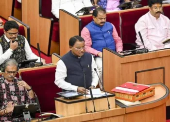 Chief Minister Mohan Charan Majhi in Odisha Assembly