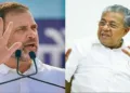 LoP Rahul Gandhi and Keralam Chief Minister Pinarayi Vijayan.