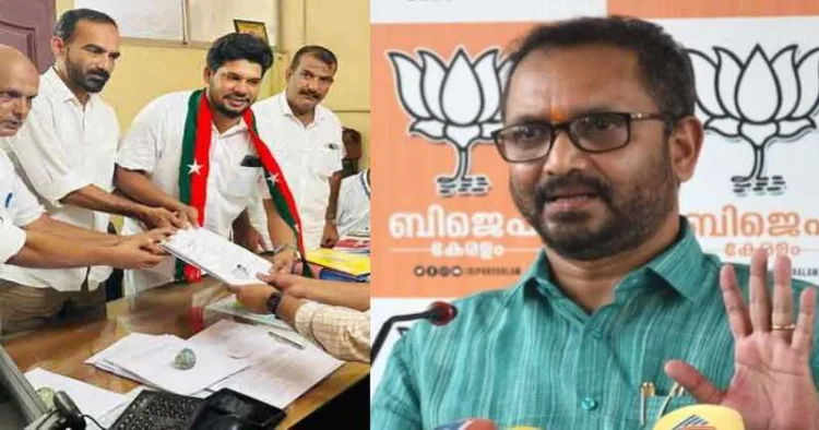 SDPI candidate K.M. Ashraf(left) and NDA candidate and former BJP State President K. Surendran