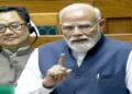 New Delhi, Apr 16 (ANI): Prime Minister Narendra Modi speaks in Lok Sabha during the Budget Session (2026-27) of Parliament, in New Delhi on Thursday. (Sansad TV/ANI Video Grab)