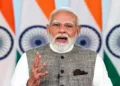 New Delhi, Apr 18 (ANI): Prime Minister Narendra Modi addresses the Nation, in New Delhi on Saturday. (DD News/ANI Video Grab)