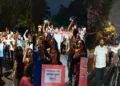 ABVP JNU takes out funeral procession to commemorate the end of Maoism