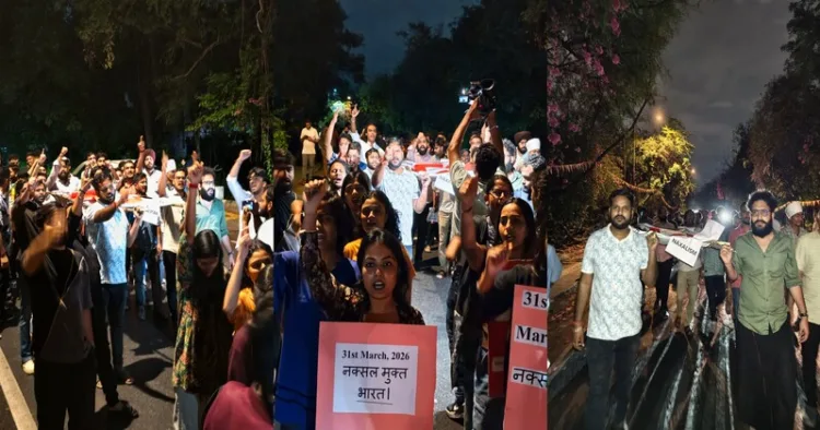 ABVP JNU takes out funeral procession to commemorate the end of Maoism