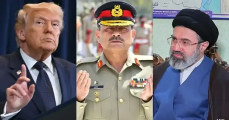 (From Left to Right): US President Donald Trump, Pakistan Army Chief Asim Munir and Supreme Leader of Iran Mojtaba Khamenei
