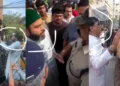 AIMIM MLC Mirza Rehmat Baig Qadr (In Left) Ghouse (former corporator, AIMIM) (Right side)
