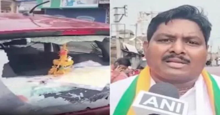BJP candidate Bikash Sardar car attacked by TMC workers