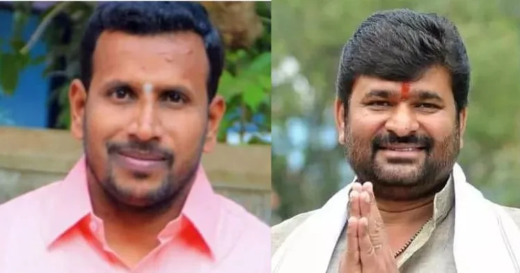 (Left) Slain BJP leader Yogesh Gowda (Right) Congress MLA Vinay Kulkarni convicted in murder case of BJP leader