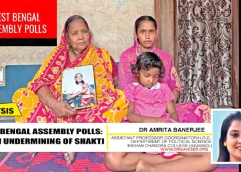 “Who will give us justice”: Grieving wives of Hargovind Das and Chandan Das who were killed in Murshidabad violence (Photo: Organiser)