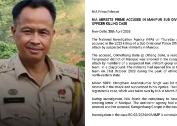 NIA arrested second Kuki militant Otkhothang Baite accused in October 2023 SDPO killing in Moreh