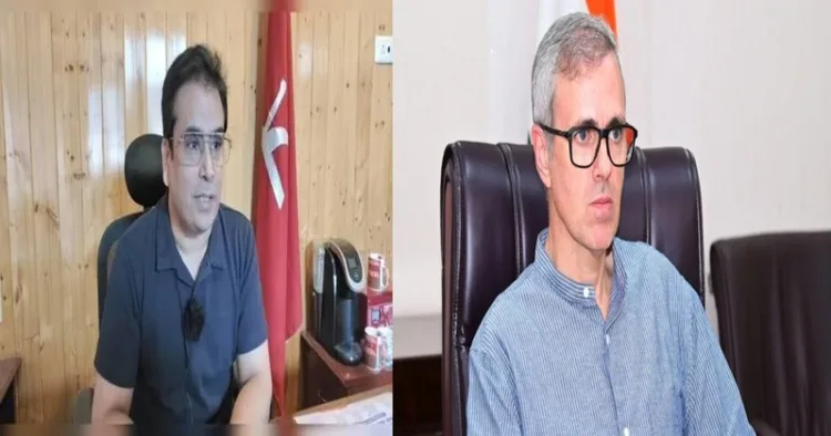 NC MLA Tanvir Sadiq and J&K Chief Minister Omar Abdullah