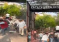 NSUI workers indulge in Vandalism at Doordarshan