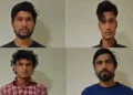 UP ATS arrests Saqib alias ‘Devil’, Arbab, Vikas Pehlawat alias ‘Raunak’, and Lokesh alias ‘Papla Pandit’ before execution of an alleged plot targeting railway signals and key installations