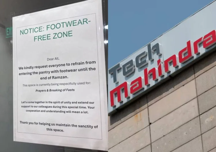 Not from our offices: Tech Mahindra after pic of 'Footwear-Free Zone' for Ramzan goes viral
