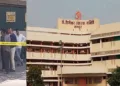 Police cordoned off the area where it discovered the cache of explosives near the RSS headquarters in Nagpur