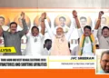 Prime Minister Narendra Modi along with AIADMK General Secretary Edappadi K. Palaniswami, PMK President Anbumani Ramadoss, Tamil Maanila Congress President G K Vasan and others during the launch the NDA's election campaign in Tamil Nadu on January 23