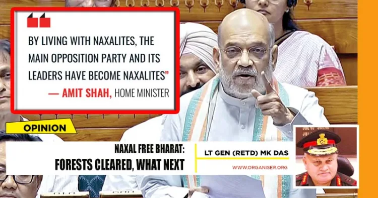 Union Home Minister Amit Shah on March 30 said Naxalism is in its “last breath” and has almost been eliminated from Chhattisgarh’s Bastar region, once the epicentre of Maoist violence