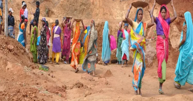 Labourers working