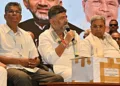 Satish Jarkiholi, DK Shivakumar and Karnataka CM Siddaramaiah