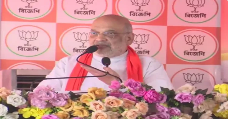 Union Home Minister Amit Shah addressing a rally in West Bengal