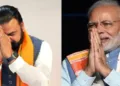 (Left) Bihar CM Samrat Chaudhary (Right) PM Narendra Modi