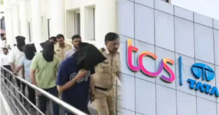 Accused of the corporate Jihad being taken away by the police