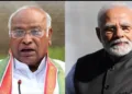 (Left) Congress President Mallikarjun Kharge (Right) PM Narendra Modi