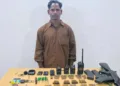Maoist Commander Darsu Sori with Rs 8 lakh bounty surrenders with weapons, gadgets