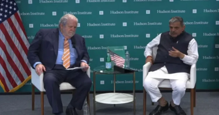 Rashtriya Swayamsevak Sangh (RSS) Sarkaryavah Dattatreya Hosabale during an interaction at Hudson University in the US capital of Washington DC.