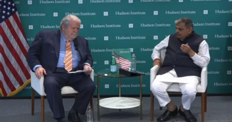 RSS General Secretary Dattatreya Hosabale speaking at the Hudson Institute in Washington DC