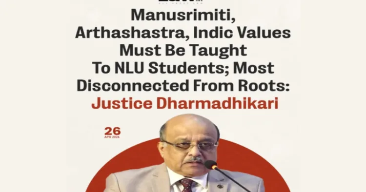 Madras High Court Chief Justice SA Dharmadhikari calls for Manusmriti ad arthashastra being taught to NLU students