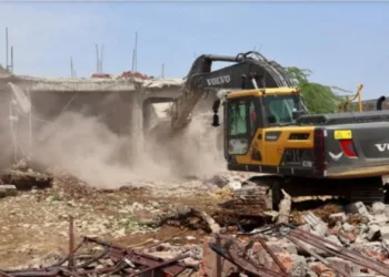 Bulldozer action against drug mafia in J&K