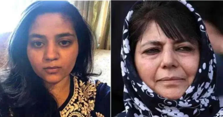 (Left) Iltija Mufti (Right) Former CM of J&K Mehbooba Mufti