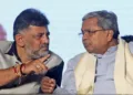Deputy Chief Minister DK Shivakumar and Chief Minister Siddaramaih