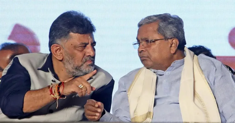 Deputy Chief Minister DK Shivakumar and Chief Minister Siddaramaih