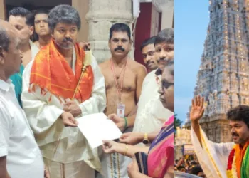 TVK leader and actor turned politician C Joseph Vijay