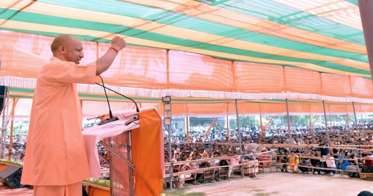 UP CM Yogi Adityanath at a rally in West Bengal ahead of 2026 Elections.