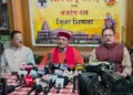 Milind Parande, Central Organisation General Secretary of VHP addressing the press conference in Shimla
