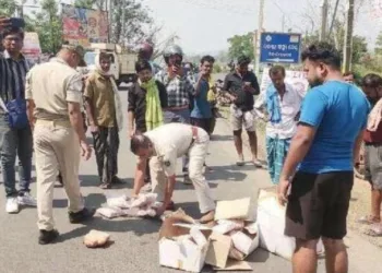 Tension arose after cow protection activists intercepted a container transporting beef in Cuttack district