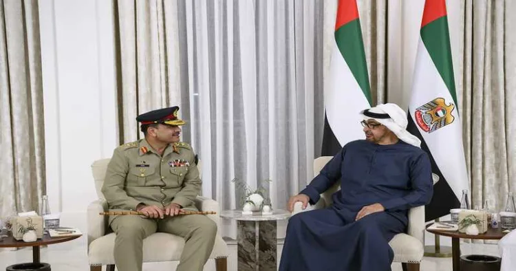 Pakistan's General Asim Munir (Left) and UAE President Sheikh Mohamed bin Zayed Al Nahyan (Right)
